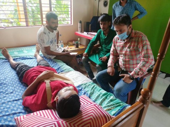 NSUI National General Secretary visited Attacked NSUI member's Home NSUI National General Secretary visited Attacked NSUI member's Home